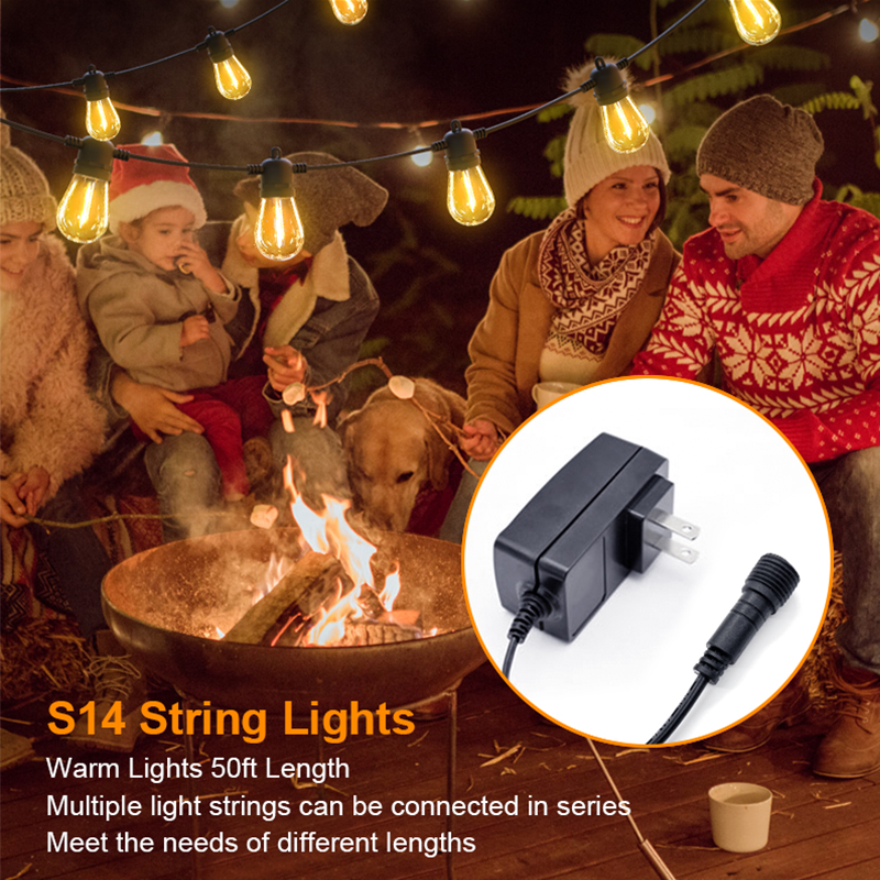 HCP084  S14暖白遥控款灯串